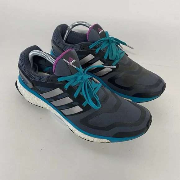 Adidas Shoes Women Size 10.5 Energy Boost Gray Athletic Running Sneakers 4112 - Picture 5 of 16